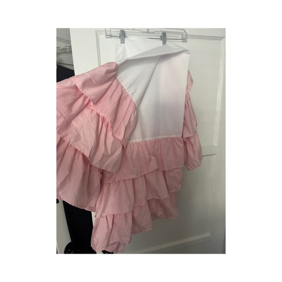 Levtex Baby pink Willow ruffled crib skirt diaper caddy - Picture 5 of 5